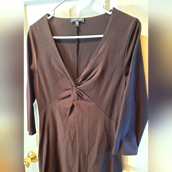 Eileen Fisher Brown Knot Front Dress size XS - Picture 9 of 13